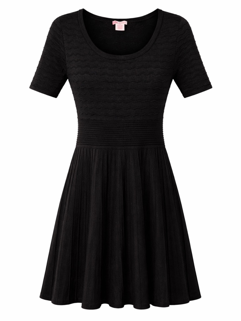 Candie’s Black Metallic Knit Fit & Flare Sweater Dress Size M